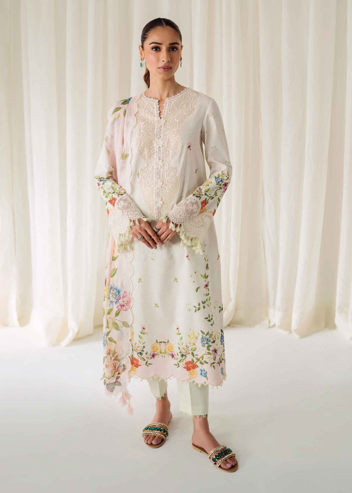 Qalamkar Q Prints Pakistani Unstitched Dress | Code3