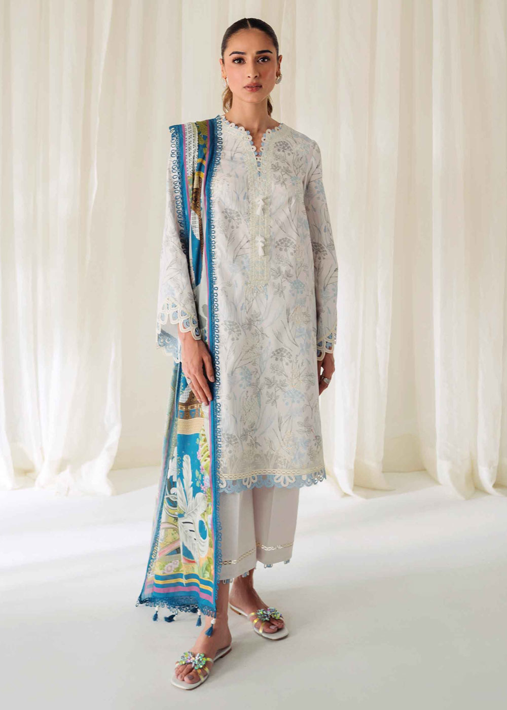 Qalamkar Q Prints Pakistani Unstitched Dress | Code5